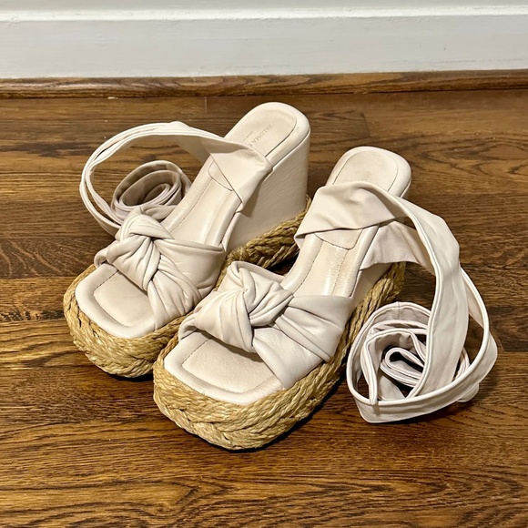 Paloma Barcelo Wrap Leather Sandals Size 40 - Picture 4 of 6